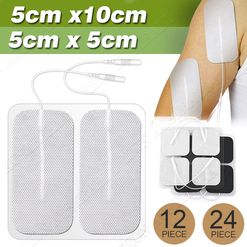 12/24X Tens Machine Electrode Pad Self Adhesive Electrodes Reuseable 5*