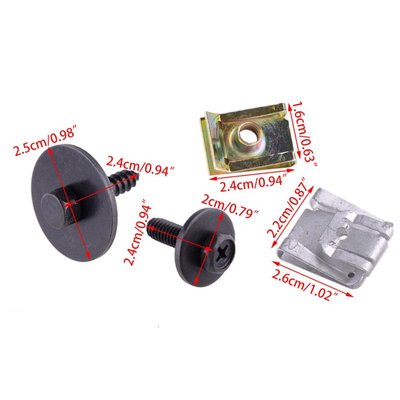 Jeu De 12 Clips De Cache Moteur Métal Pour Mercedes Classe E W211/S211 (2002-2008) - Remplacement Direct