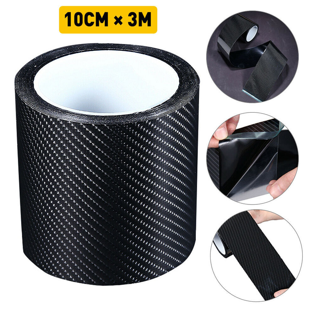 Carbon Fiber Car Sticker Door Sill Bumper Protector Vinyl Anti Scratch Tape Film