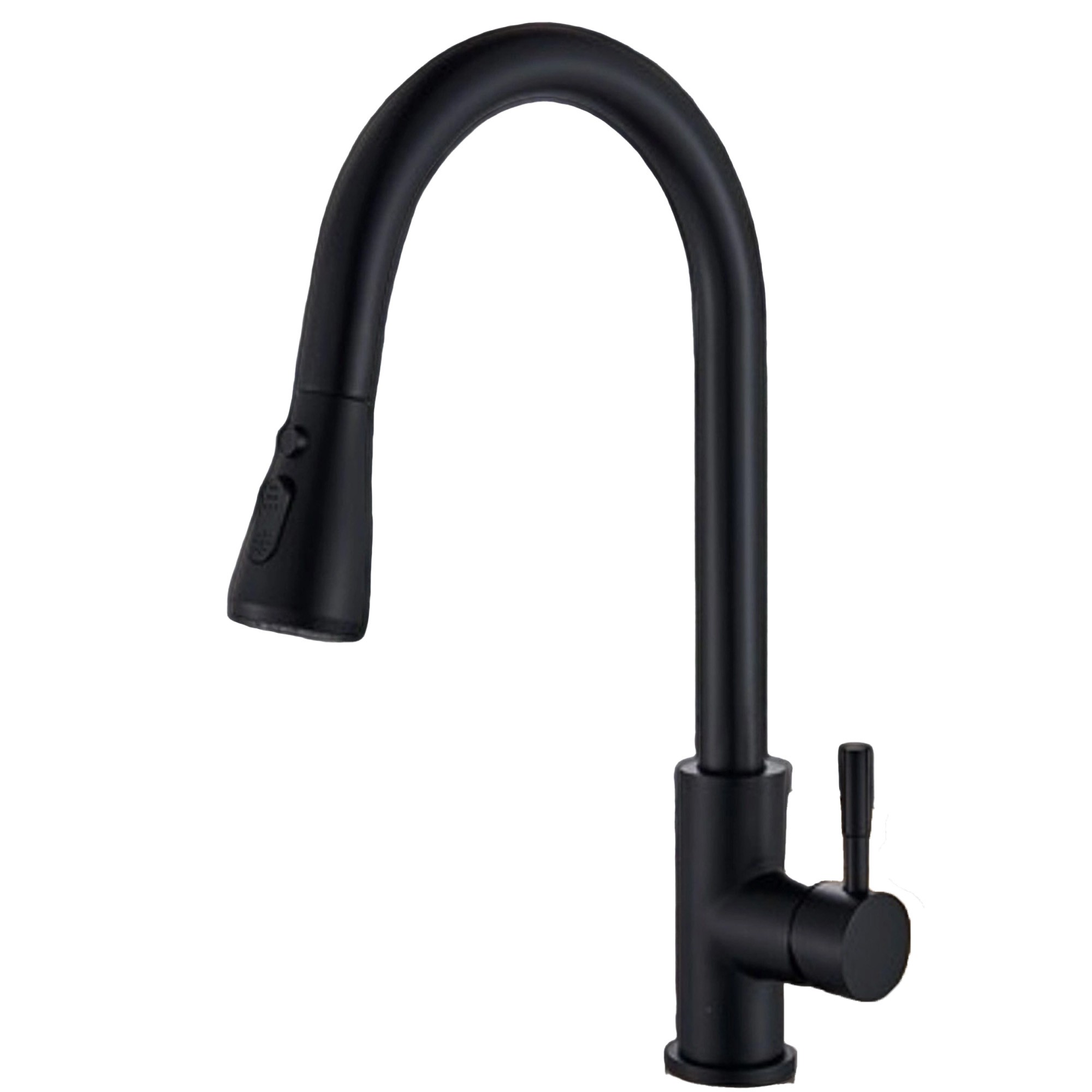 Kitchen Sink Faucet Brushed Nickel Single Handle Swivel Pull Down Sprayer Mixer