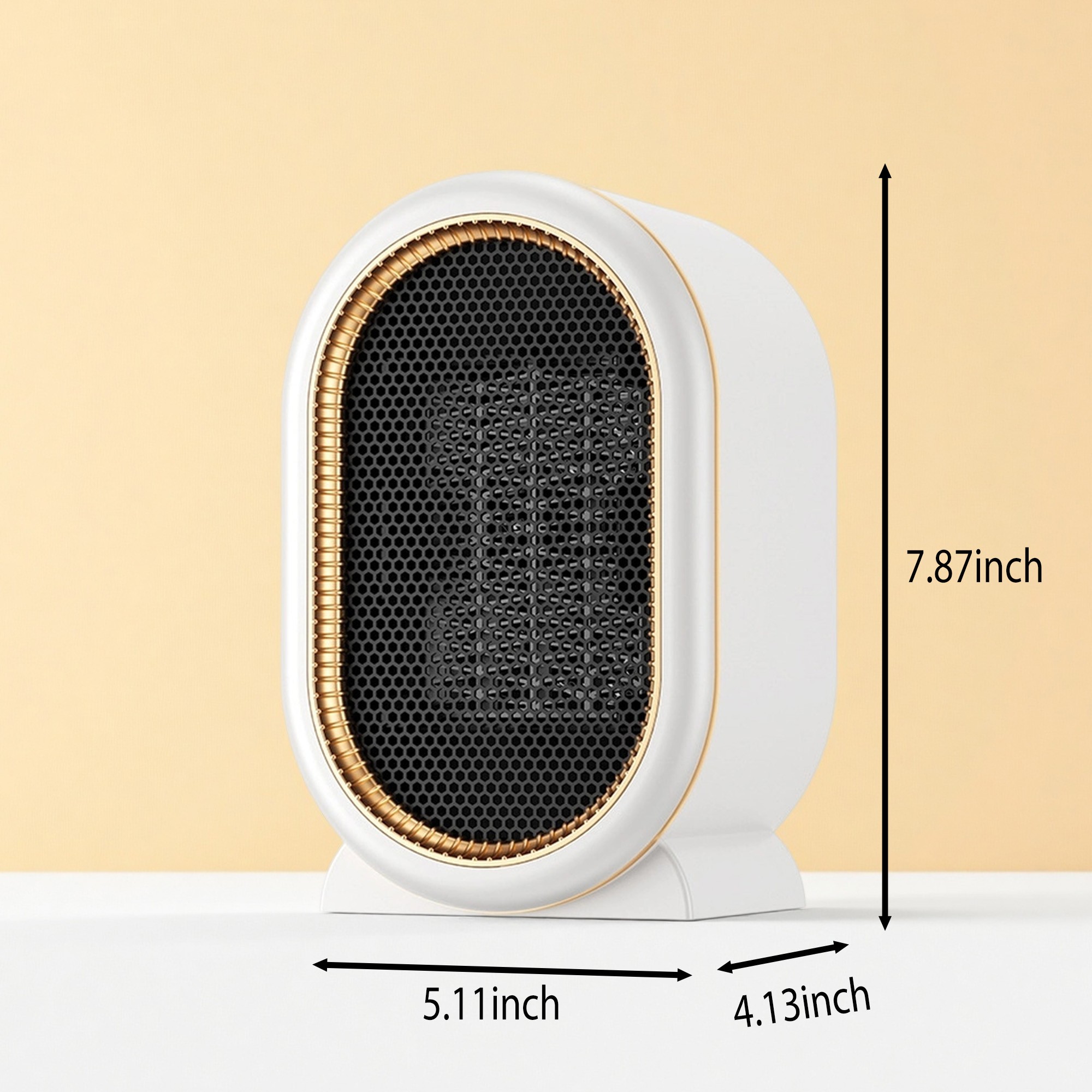 Electric Portable Space Heater 1200W Small Ceramic Fan Heater Low Energy US Plug