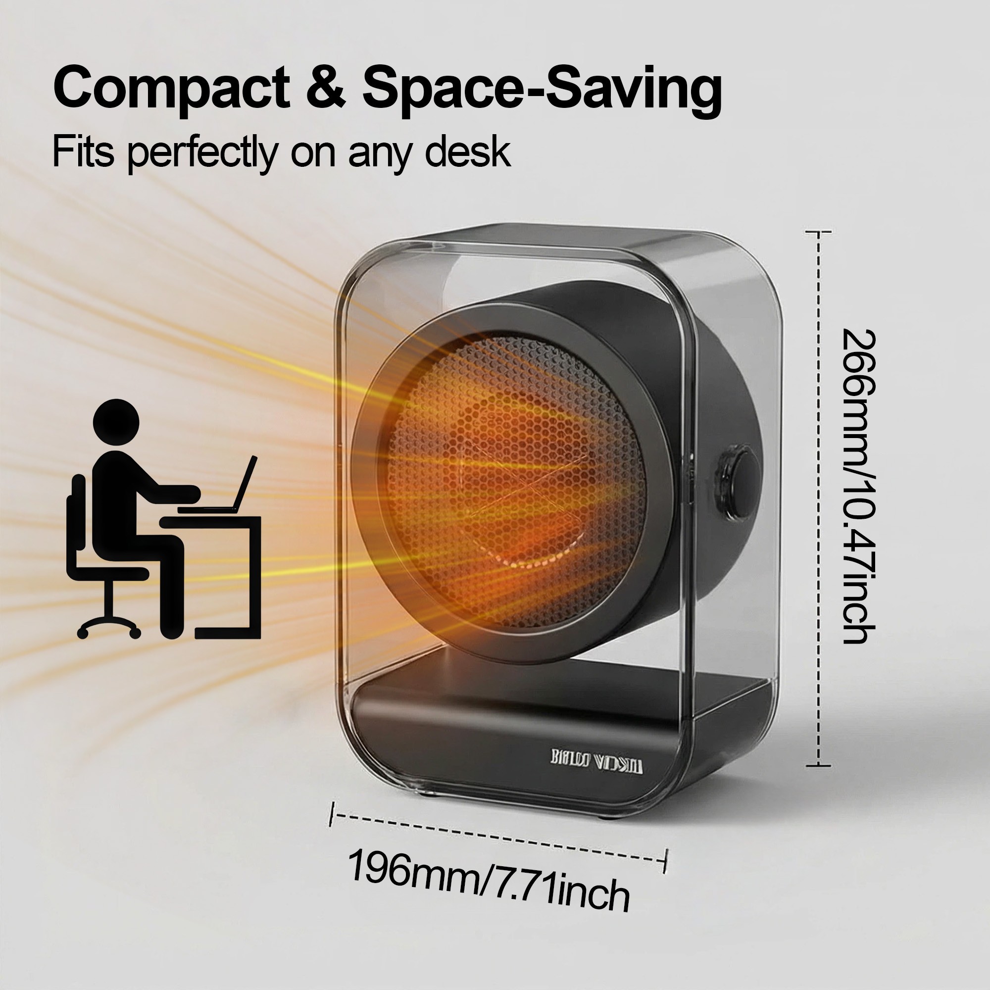 500W Portable Mini Electric Heater Fan Winter Air Warmer Silent Desk Home Office