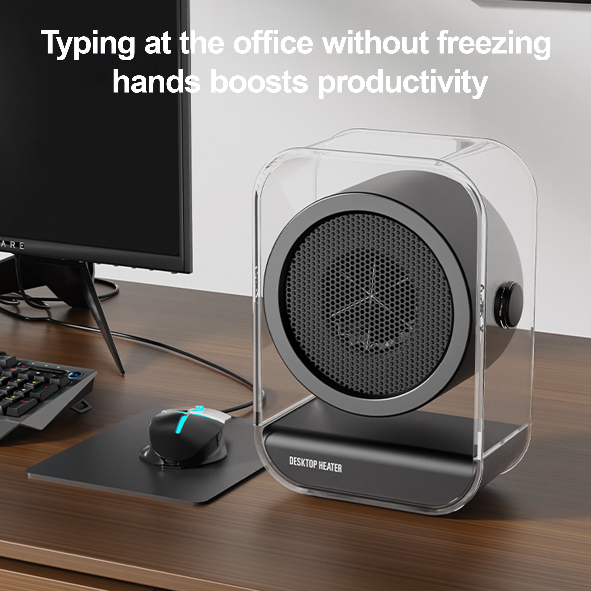 2026 Portable Mini Electric Heater Fan Winter Air Warmer Silent Desk Home Office