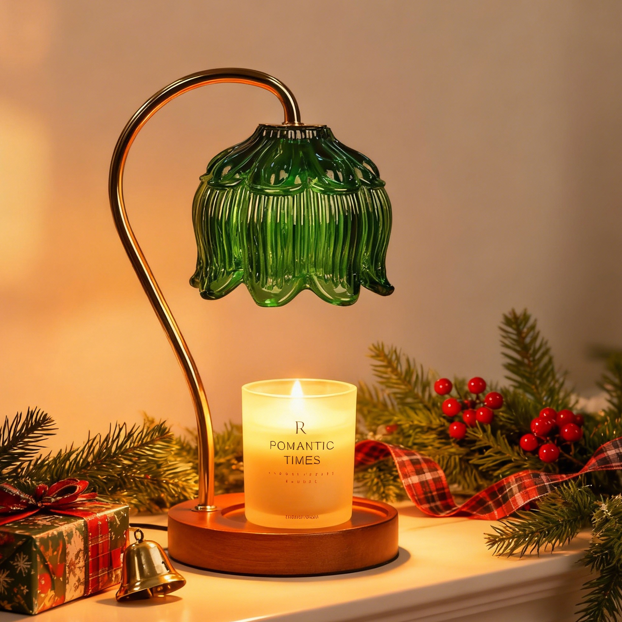 Candle Warmer Lamp, Adjustable Glass Lamp Candle Warmer with Timer Dimmable