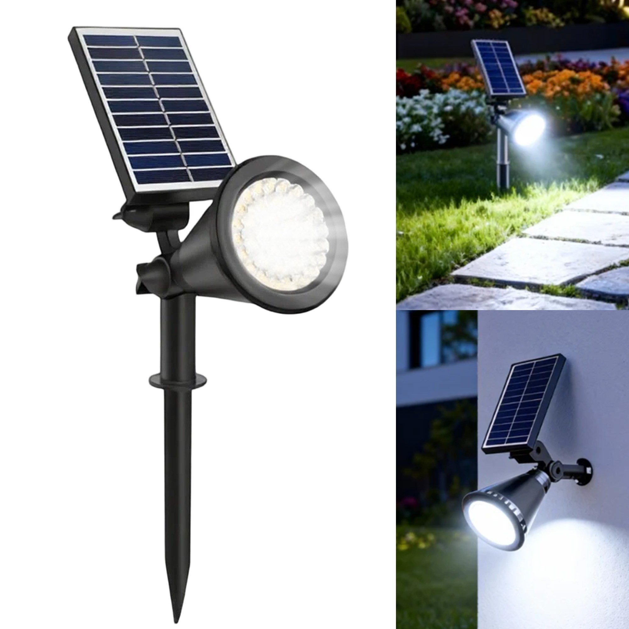 LED Solar Spot Light Outdoor Waterproof Landscape Spotlight Garden Security Lamp