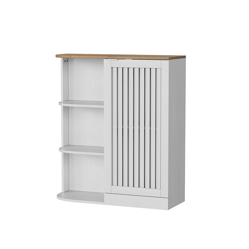 Rangement d'angle avec etageres ouvertes