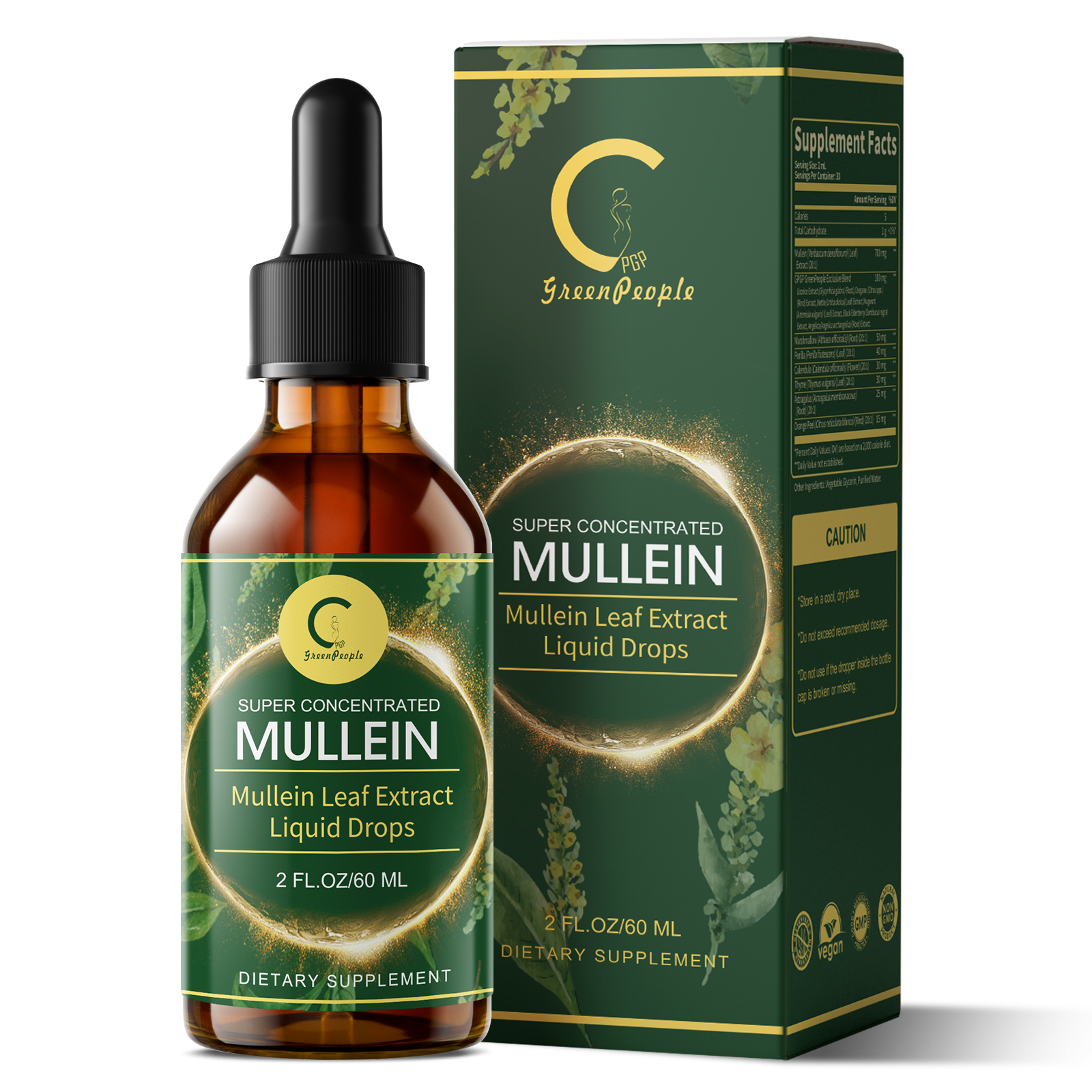 Soursop Living Bitters/Organic Mullein drops – Vegan/Gluten-Free 2/8 Fl Oz