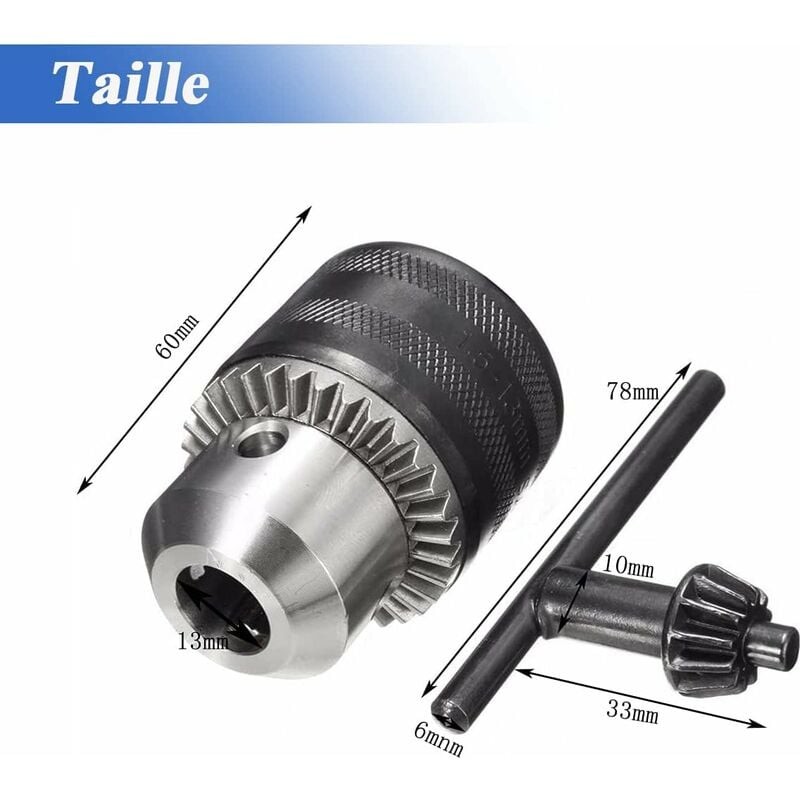 Portabrocas de 1,5-13mm, Portabrocas de cambio rápido 1/2-20 para conversión de taladro eléctrico de perforación - details 0