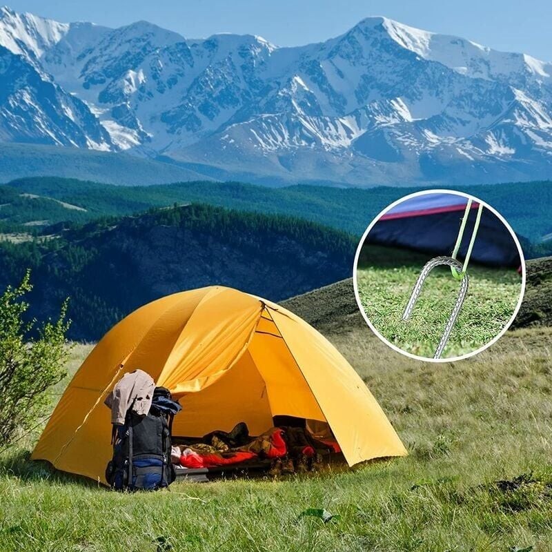 20x U-Tent Chevilles Galvanisé Métal Sol Gazebo Camping